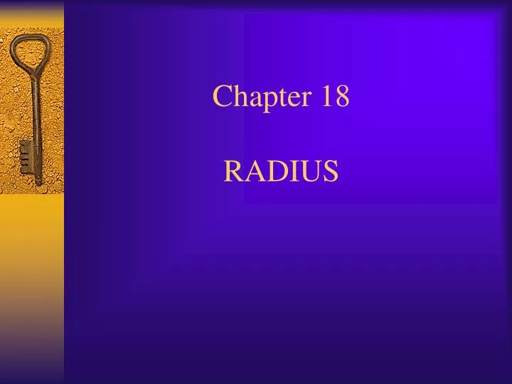 chapter 18 radius