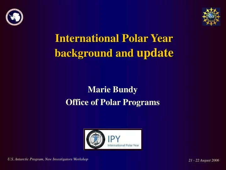 international polar year background and update