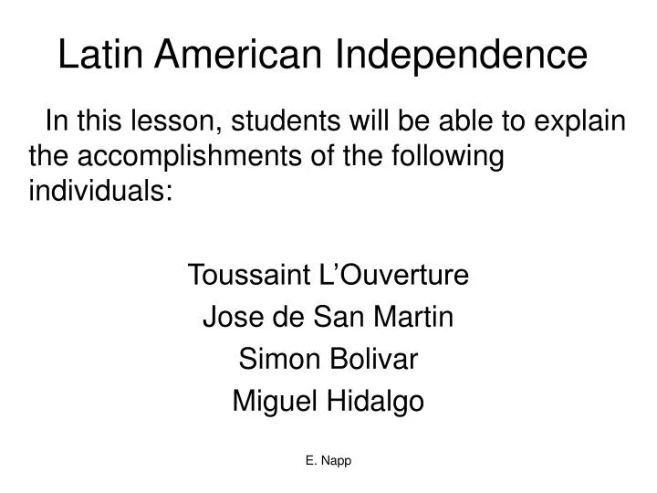 latin american independence