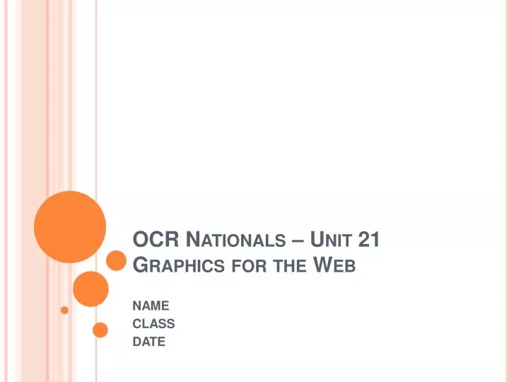 ocr nationals unit 21 graphics for the web