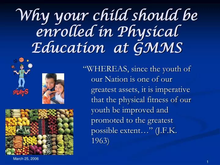 why your child should be enrolled in physical education at gmms