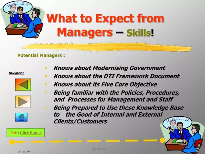 what to expect from managers skills