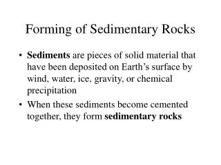 Forming of Sedimentary Rocks