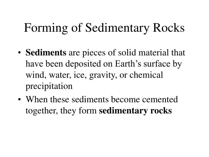 forming of sedimentary rocks