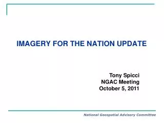 Imagery for the Nation Update