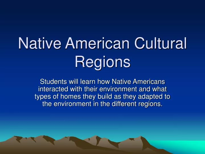 native american cultural regions