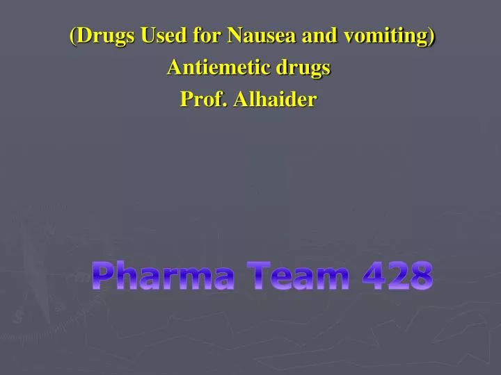 drugs used for nausea and vomiting antiemetic drugs prof alhaider
