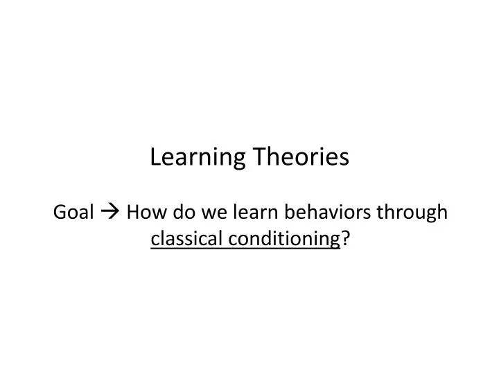 learning theories