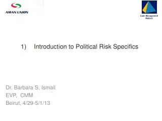 Introduction to Political Risk Specifics