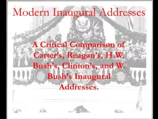 Modern Inaugural Addresses