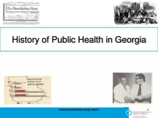 History of Public Health in Georgia
