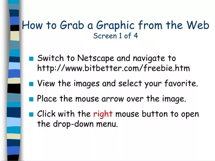how to grab a graphic from the web screen 1 of 4