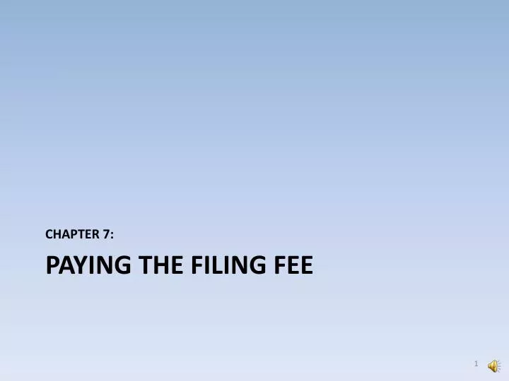 paying the filing fee