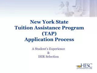 New York State Tuition Assistance Program (TAP) Application Process