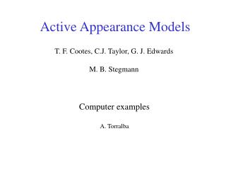 Active Appearance Models