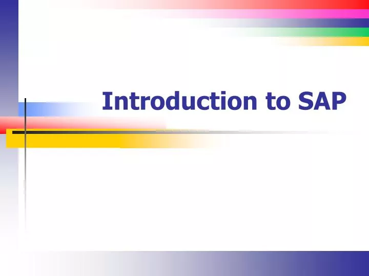 introduction to sap