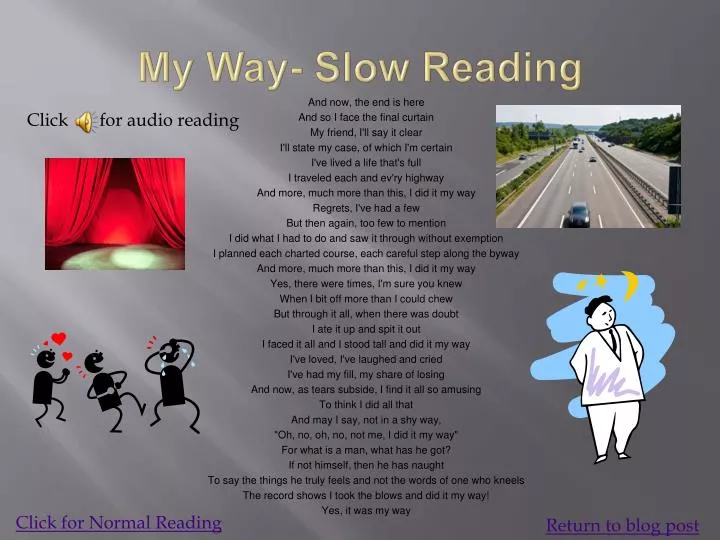 my way slow reading