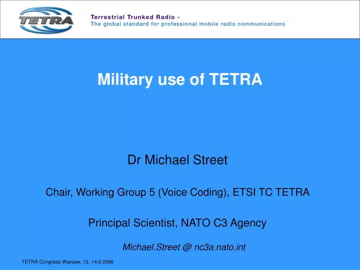military use of tetra