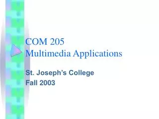 com 205 multimedia applications
