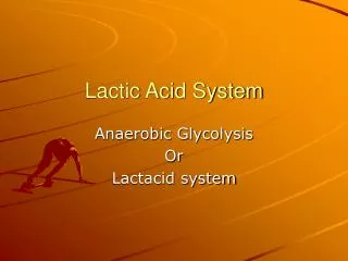 Lactic Acid System