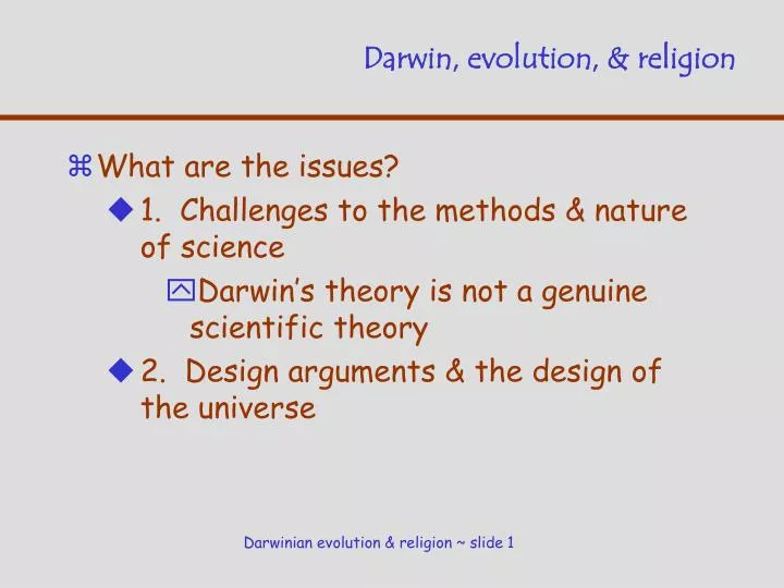 darwin evolution religion