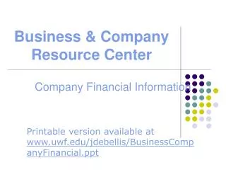 Business &amp; Company Resource Center