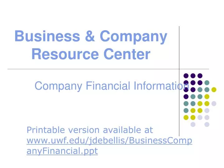 business company resource center