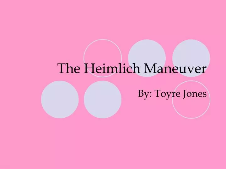 the heimlich maneuver