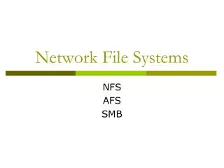 Network File Systems