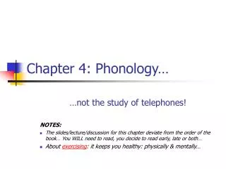 Chapter 4: Phonology…