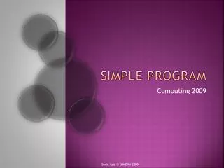 Simple program