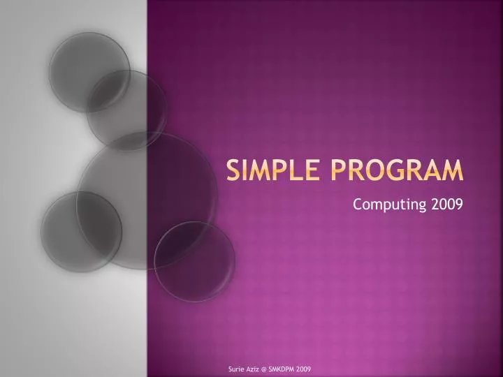 simple program