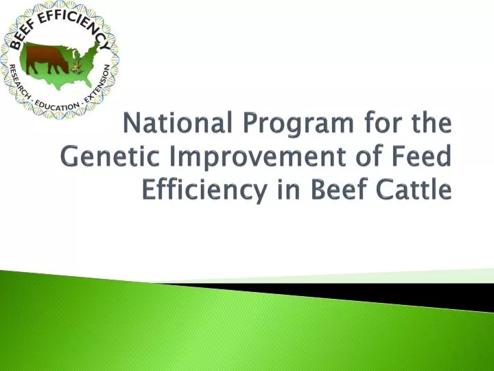 national program for the genetic improvement of feed efficiency in beef cattle