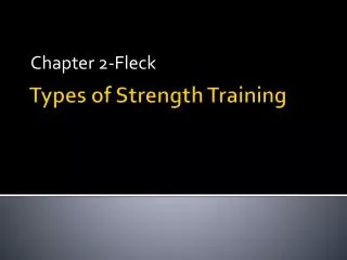 Types of Strength Training