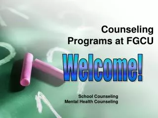 Counseling Programs at FGCU
