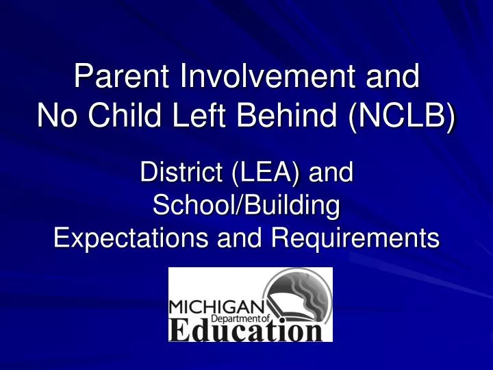 parent involvement and no child left behind nclb