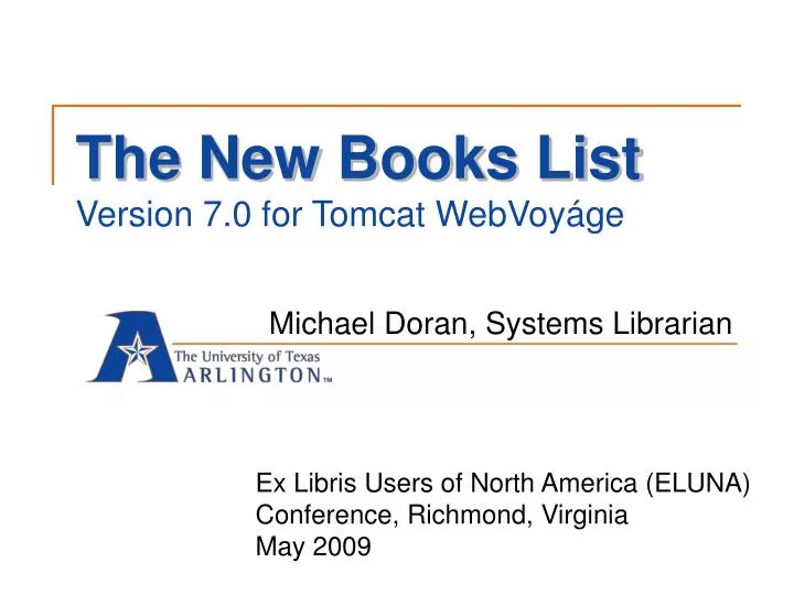 the new books list version 7 0 for tomcat webvoy ge
