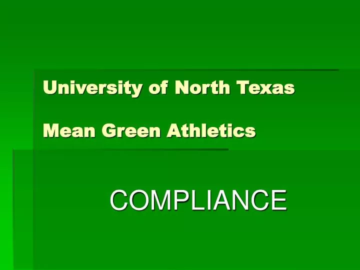 university of north texas mean green athletics