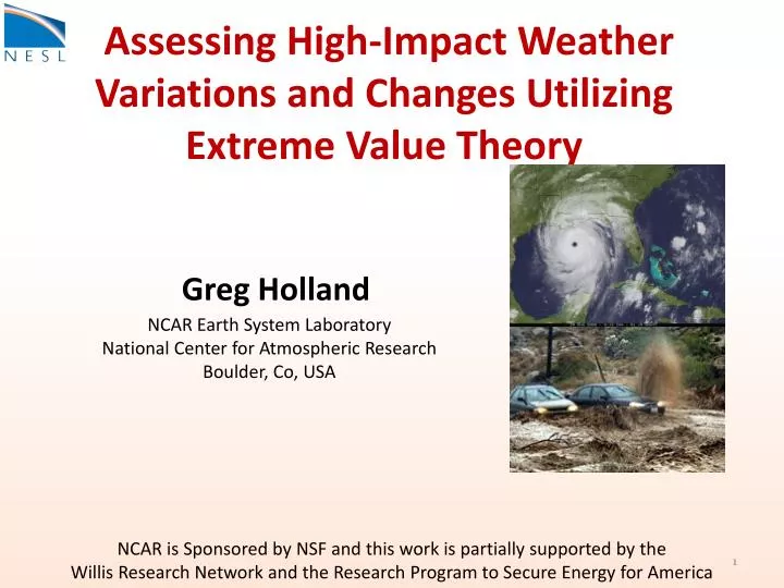 assessing high impact weather variations and changes utilizing extreme value theory