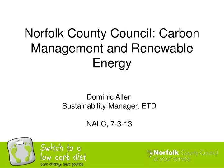 norfolk county council carbon management and renewable energy