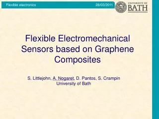 Flexible Electromechanical Sensors based on Graphene Composites