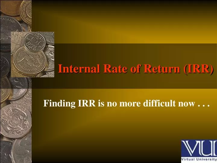 internal rate of return irr