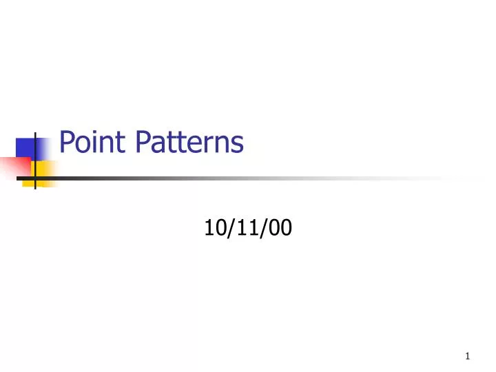 point patterns