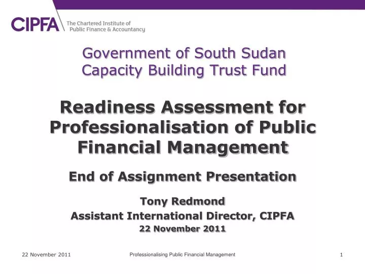 government of south sudan capacity building trust fund