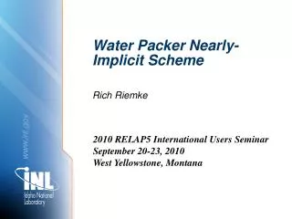 Water Packer Nearly-Implicit Scheme