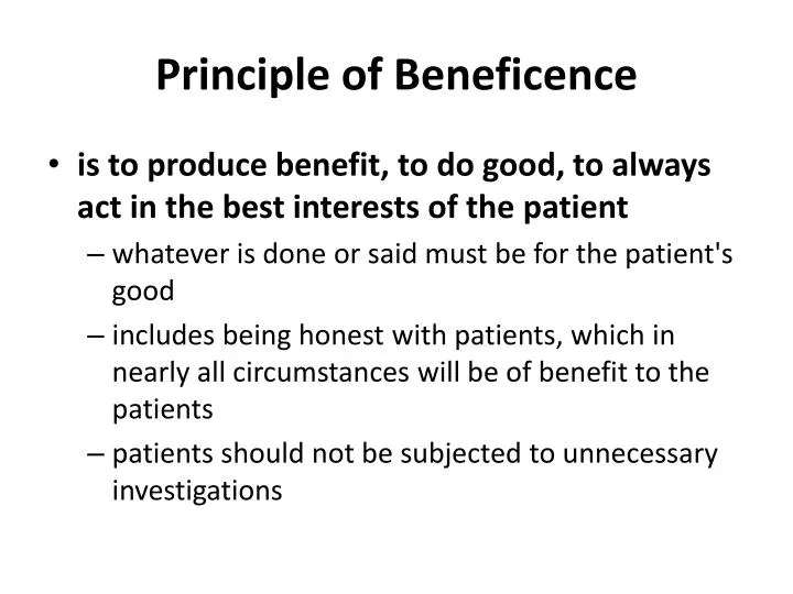 principle of beneficence