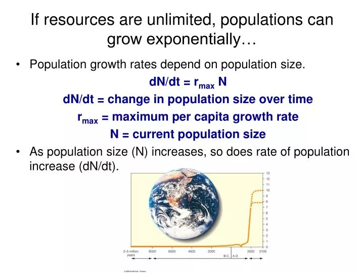 if resources are unlimited populations can grow exponentially