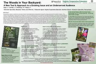 The Woods in Your Backyard: Learning to Create and Enhance Natural Areas Around Your Home is a Publication developed by