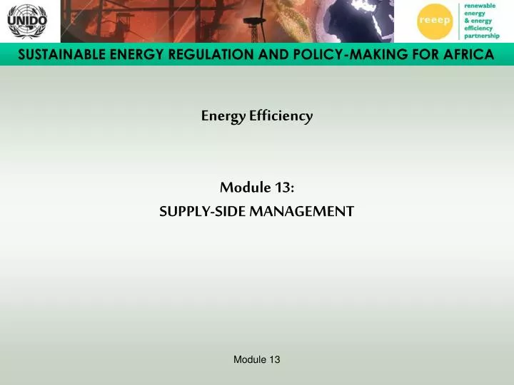 energy efficiency module 13 supply side management