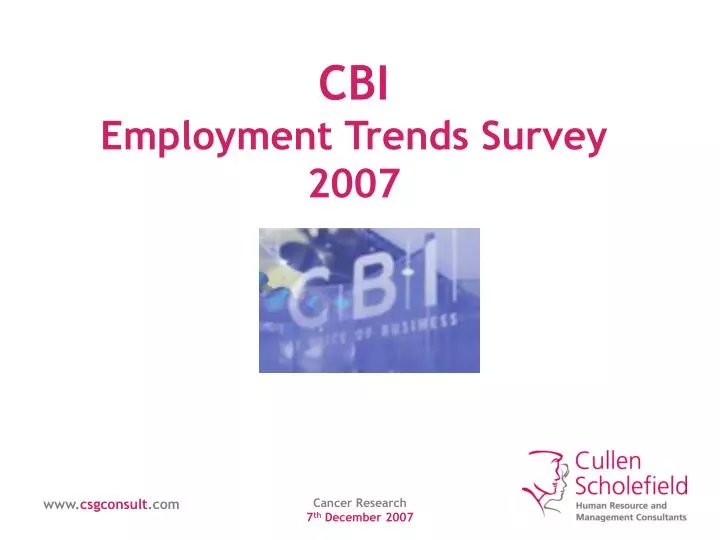 cbi employment trends survey 2007